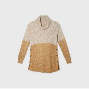 Maternity Colorblock Cowl Neck Button-
Side Sweater - Isabel Maternity by Ingrid